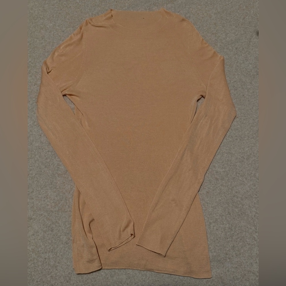 Zara (tags came off) Women’s Slim-Fit Long Sleeve Top - Camel